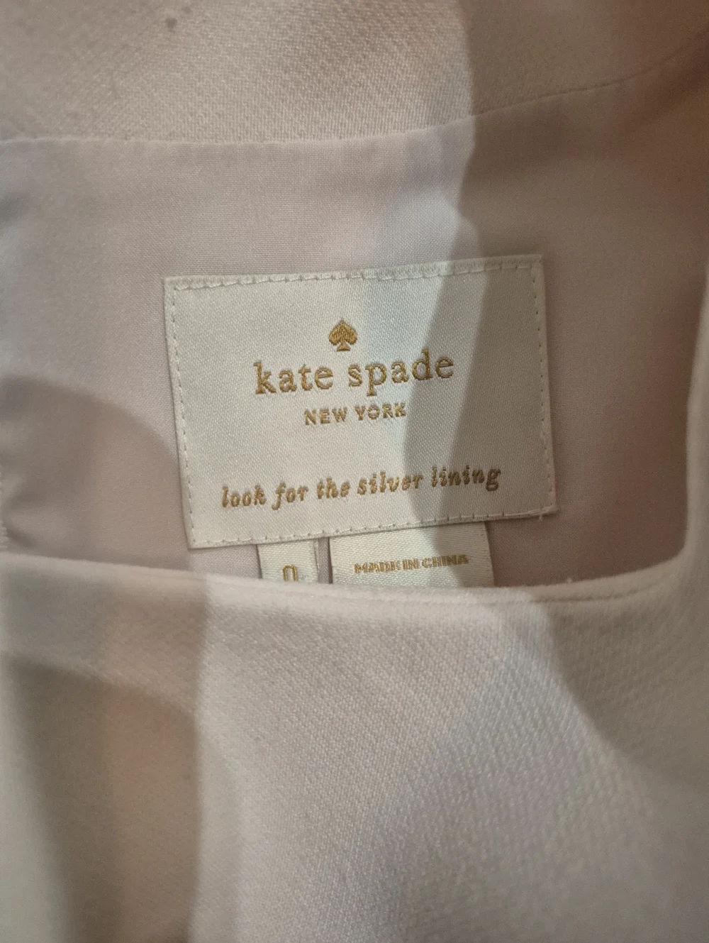Sate Spade White Mini Dress with Embellished Shoulders Size XS - Picture 6 of 6